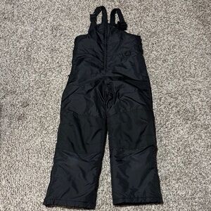 Kids Black Snow Bib Overalls